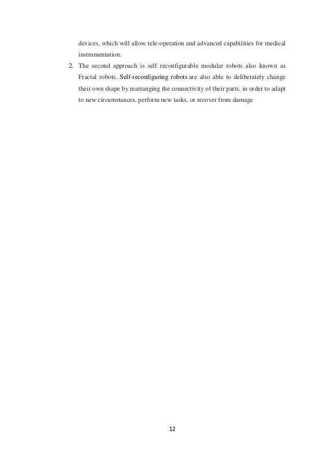 Fractal Robots Seminar Report Pdf